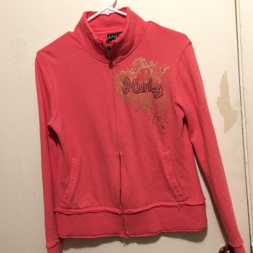 Hurley Worn/Distressed Large Zip Up